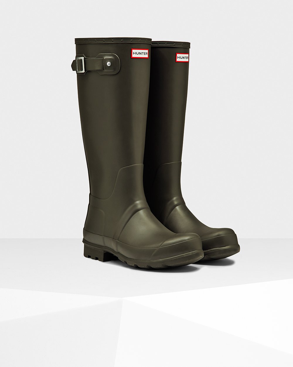 Hunter Hombre Original - Botas de Lluvia Verde Oscuro Oliva - 327-RXBTMN